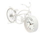 Giftdecor Reloj Forja Bicicleta Blanco 42x24x10 cm (Set de 4)