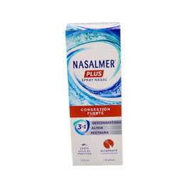 Nasalmer NASALMER PLUS Spray Nasal Descongestionante 135 ml - Agua de Mar Pura para Congestión, Rinitis y Sinusitis