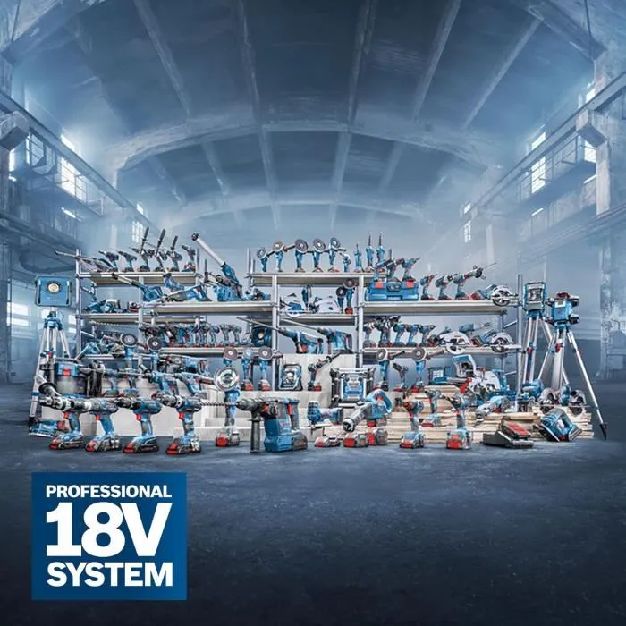 Bosch GSB 18V-45 Professional, Taladro Atornillador de Impacto a Batería 18V, 35 mm en Madera, 10 mm en Acero, Litio-ion, Incluye Maletín