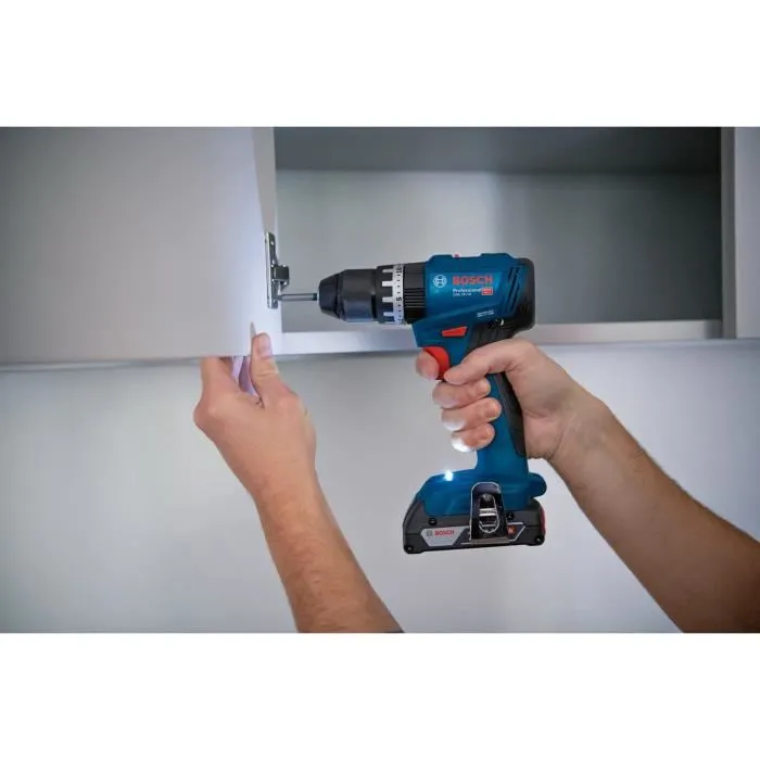 Bosch GSB 18V-45 Professional, Taladro Atornillador de Impacto a Batería 18V, 35 mm en Madera, 10 mm en Acero, Litio-ion, Incluye Maletín