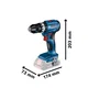 Bosch GSB 18V-45 Professional, Taladro Atornillador de Impacto a Batería 18V, 35 mm en Madera, 10 mm en Acero, Litio-ion, Incluye Maletín