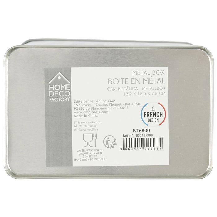 Home Deco Factory Brooklyn Bote Metal "Farine" para Almacenamiento de Harina