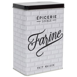 Home Deco Factory Brooklyn Bote Metal "Farine" para Almacenamiento de Harina