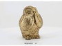DKD Home Decor Figura Buho Resina Dorado 11 x 15 x 11 cm (3 Unidades)
