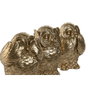 DKD Home Decor Figura de Búho en Resina, Surtido de 3 Unidades, Dorado