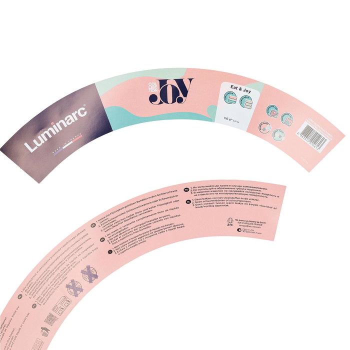 Recipiente con Tapa Vidrio Eat & Joy Luminarc 110 cL