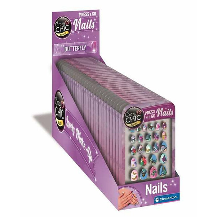 Clementoni Kit de uñas adhesivas Press & Go Nails Butterfly Clementoni Kit de uñas adhesivas Press & Go Nails Butterfly