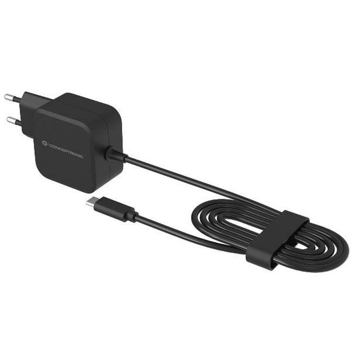 Conceptronic OZUL04BE Cargador de Pared GaN de 67W con Cable USB-C
