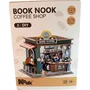 Nookland - Book Nook Kit DIY para Construir un Sujetalibros en 3D, Modelo Cafetería Nookland, 16 x 14 x seeb cm