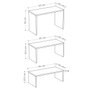 Juego de 3 mesas Alexandra House Living Roble Madera MDP 32 x 65 x 30 cm 24 x 65 x 30 cm 39 x 65 x 30 cm