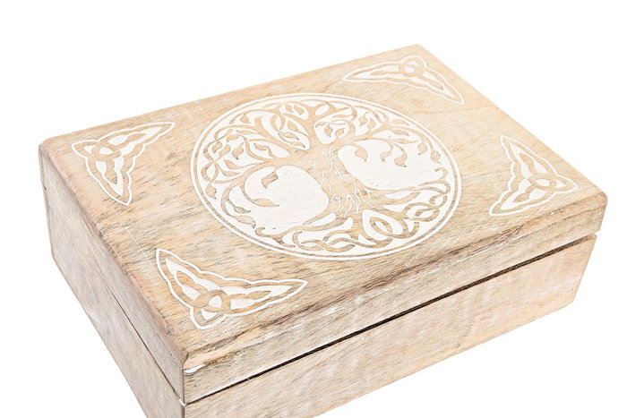 Caja Indio DKD Home Decor Marron Blanco 17 x 8 x 25 cm Set de 2