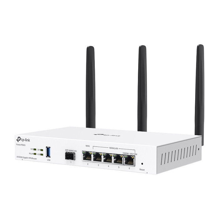 TP-Link FESTA FR365 Router Wi-Fi 6 AX3000 Dual-Band Gigabit VPN-Router Gigabit Ethernet Blanco 6 Puertos LAN 1 Puerto USB 3.2 Gen 1 TP-Link FESTA FR365 Router Wi-Fi 6 AX3000 Dual-Band Gigabit VPN-Router Gigabit Ethernet Blanco 6 Puertos LAN 1 Puerto USB 3.2 Gen 1