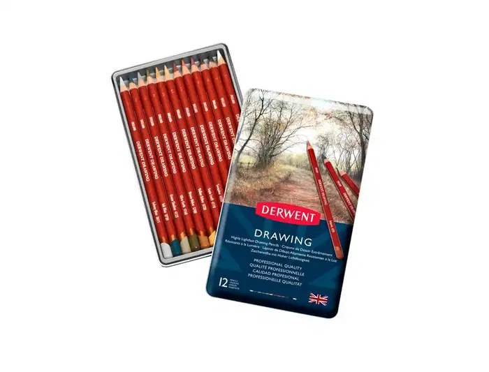 Derwent Drawing Lápices de Colores Caja Metálica 12 Colores Surtidos Derwent Drawing Lápices de Colores Caja Metálica 12 Colores Surtidos