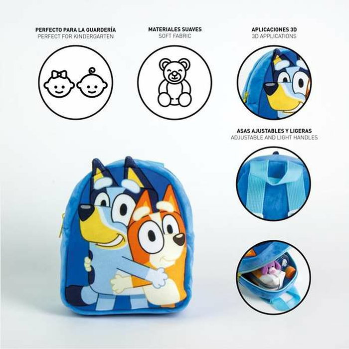 Cerdá Mochila de Peluche Bluey Azul