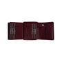 Zoozie Bags Cartera para Hombre Rojo Claret 100% Piel Auténtica Elegante y Funcional