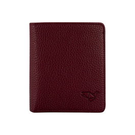 Zoozie Bags Cartera para Hombre Rojo Claret 100% Piel Auténtica Elegante y Funcional