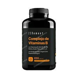 ZENEMENT Complejo Vitamina B con Aceite de Oliva 200 Perlas - Reduce Cansancio, Fatiga, Mejora Función Mental y Sistema Inmune