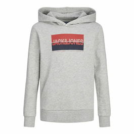 Sudadera con Capucha Hombre Jack & Jones Jjnolan Gris Love Weapon