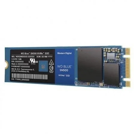 DISCO SÓLIDO WESTERN DIGITAL BLUE SN500 500GB - PCIE NVMe GEN3 - M.2 2280 - LECTURA 1700MB/S - ESCRITURA 1300MB/S