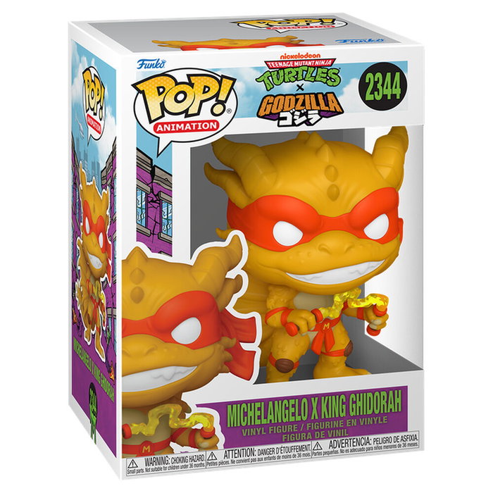 Funko Figura POP! Michelangelo X Ghidorah de Godzilla x Teenage Mutant Ninja Turtles