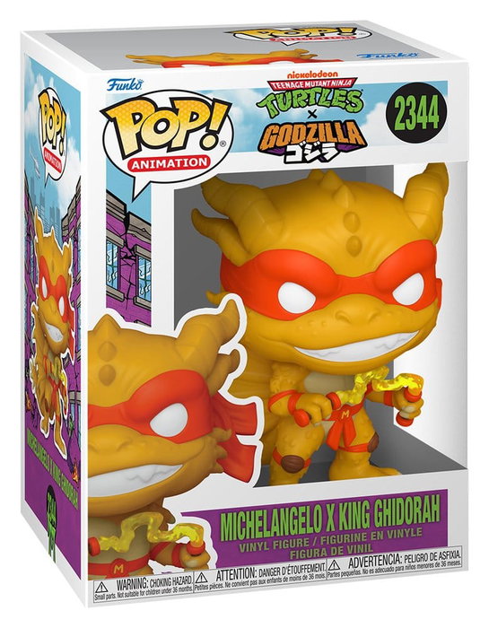 Godzilla x Turtles Figura POP! Animation Vinyl Michelangelo X Ghidorah 9 cm