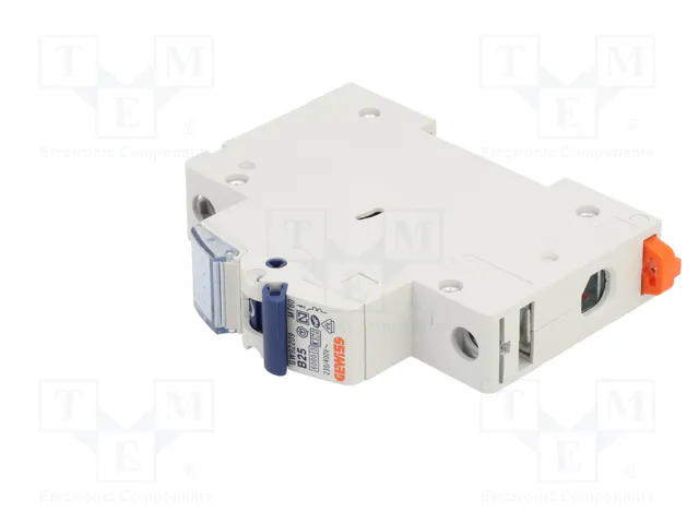 GEWISS MT 60 Interruptor magnetotérmico 1 polo 25A 6kA GEWISS MT 60 Interruptor magnetotérmico 1 polo 25A 6kA