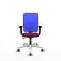 PIQUERAS Y CRESPO Silla de oficina Motilla Granate y Azul