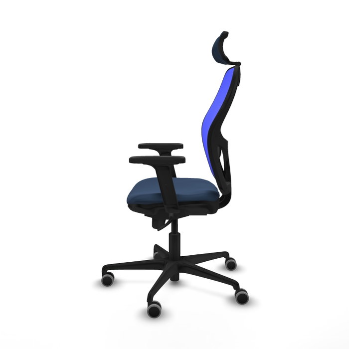 PIQUERAS Y CRESPO Silla de oficina Jorquera con mecanismo Sincro, Azul marino y Azul