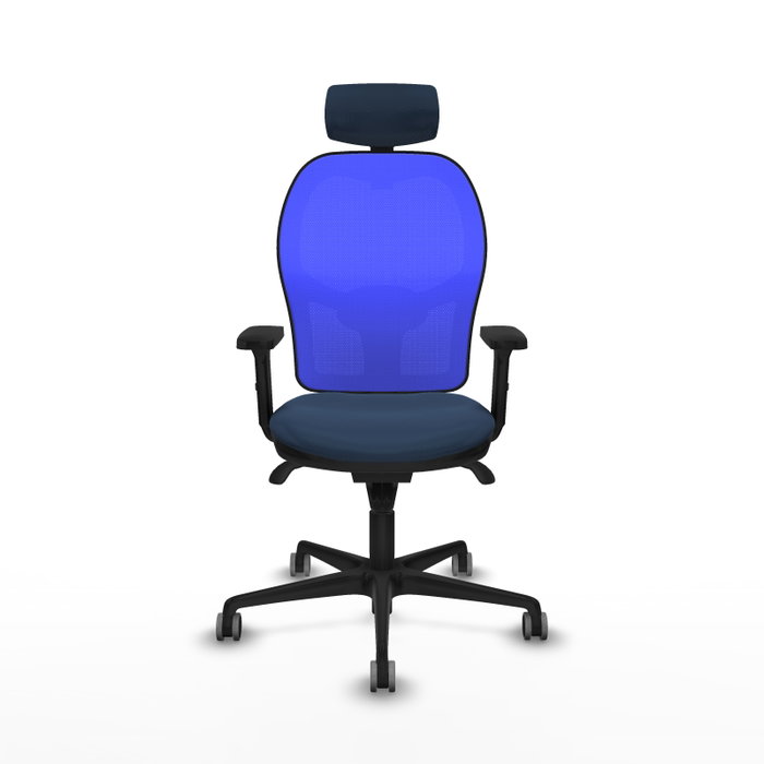 PIQUERAS Y CRESPO Silla de oficina Jorquera con mecanismo Sincro, Azul marino y Azul