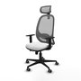 PIQUERAS Y CRESPO Silla de oficina Cilanco con mecanismo Sincro/Traslack, Blanco y Gris