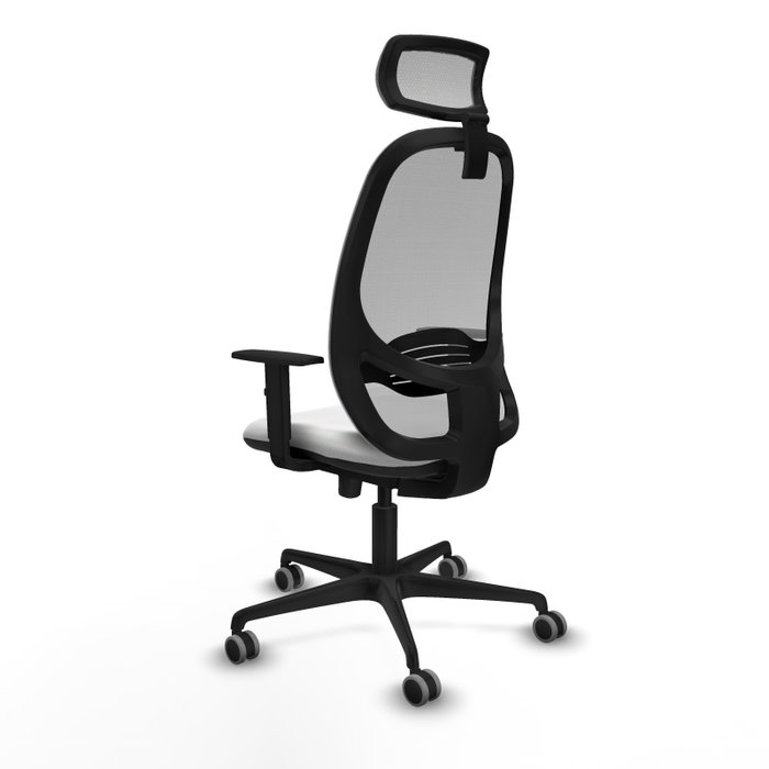 PIQUERAS Y CRESPO Silla de oficina Cilanco con mecanismo Sincro/Traslack, Blanco y Gris