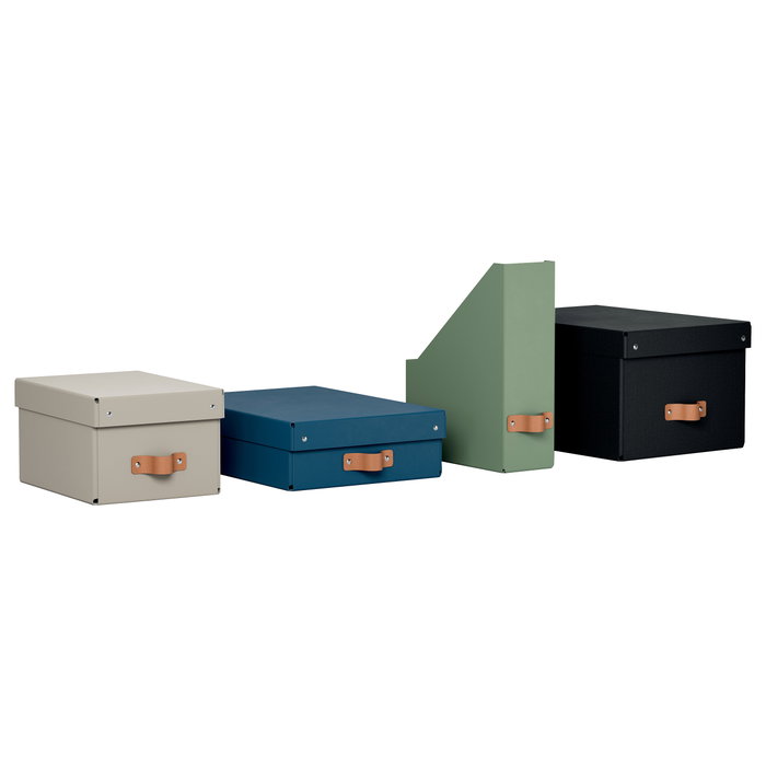 LEITZ Puro 61490012 Cajas de Almacenamiento de Cartón, Pack de 2, Gris
