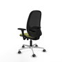 PIQUERAS Y CRESPO Silla de oficina Cilanco Verde oliva con malla Negro