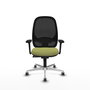 PIQUERAS Y CRESPO Silla de oficina Cilanco Verde oliva con malla Negro