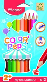 Lapices De Colores Maped Color Peps Jumbo Estuche De 12
