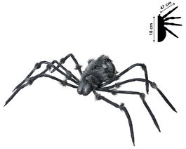 Araña Gigante Negra Con Pelos 162 cm Decoración Fiestas Temáticas Terror Jardín