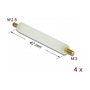 DeLOCK Separador Hexagonal M2.5 x M3, 42 mm, Natural, 4 piezas