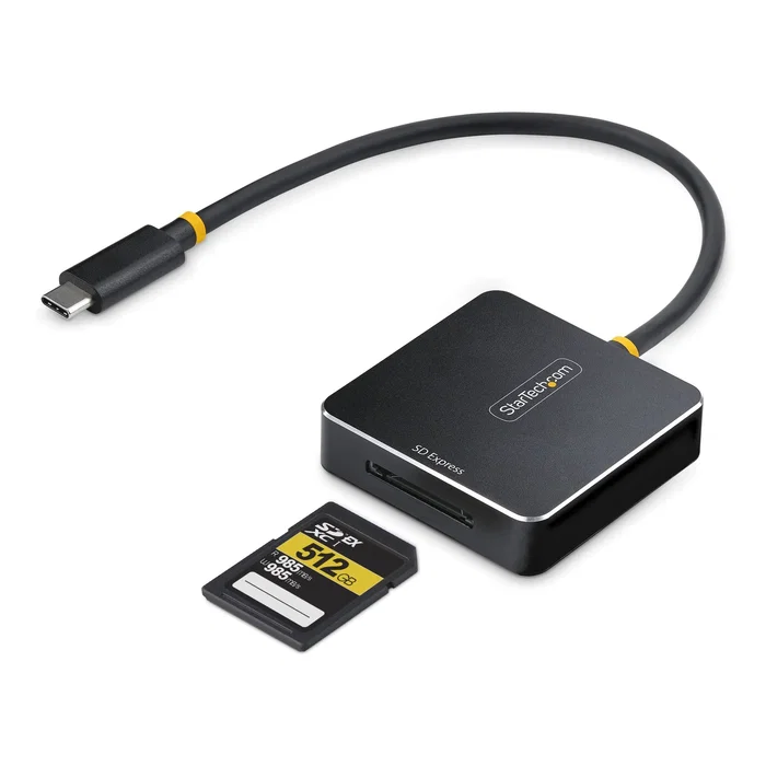 StarTech.com 1B-USB-C-SDE-ADAPTER Lector Tarjeta SD Express USB 3.2 Gen 2 (USB-C) 10Gbps Compatible con SD/SDHC/SDXC Plug & Play Negro StarTech.com 1B-USB-C-SDE-ADAPTER Lector Tarjeta SD Express USB 3.2 Gen 2 (USB-C) 10Gbps Compatible con SD/SDHC/SDXC Plug & Play Negro