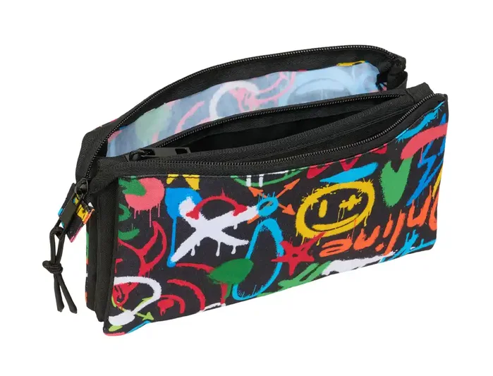 Safta Estuche portatodo triple graffiti 120x220x30 mm Safta Estuche portatodo triple graffiti 120x220x30 mm