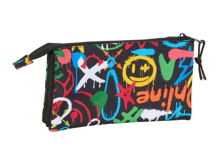 Safta Estuche portatodo triple graffiti 120x220x30 mm Safta Estuche portatodo triple graffiti 120x220x30 mm