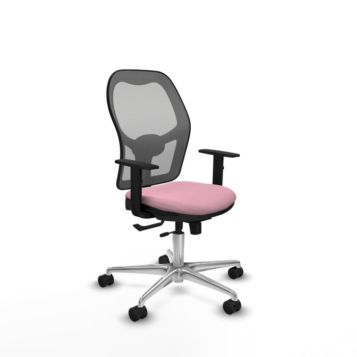 PIQUERAS Y CRESPO Silla de oficina Jorquera Rosa/Gris con mecanismo Sincro/Traslack PIQUERAS Y CRESPO Silla de oficina Jorquera Rosa/Gris con mecanismo Sincro/Traslack