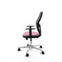 PIQUERAS Y CRESPO Silla de oficina Jorquera Rosa/Gris con mecanismo Sincro/Traslack