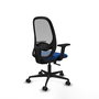PIQUERAS Y CRESPO Silla de oficina Cilanco con mecanismo Sincro, Azul y Gris