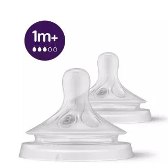 PHILIPS AVENT Tetina Natural Response T3 para 1 mes+, 2 Unidades, Scy963/02 PHILIPS AVENT Tetina Natural Response T3 para 1 mes+, 2 Unidades, Scy963/02