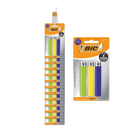 Bic Encendedor Maxi J26 Colores Surtidos Blíster 3 uds en Tira de 12 uds
