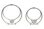 DKD Home Decor Set de 2 Portavelas Metálicos Plateados 38x16x39 cm