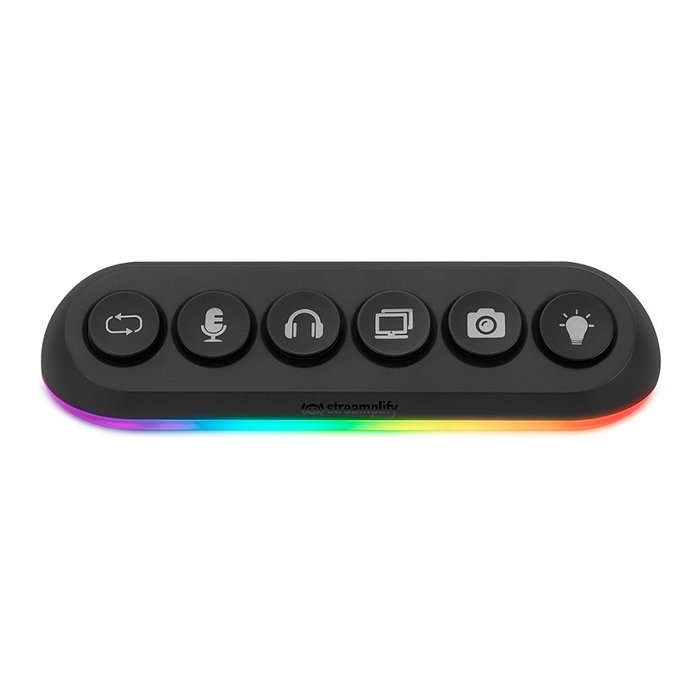 Streamplify HUB DECK 5 con 4x USB 3.0, 1x USB 2.0 y RGB - negro