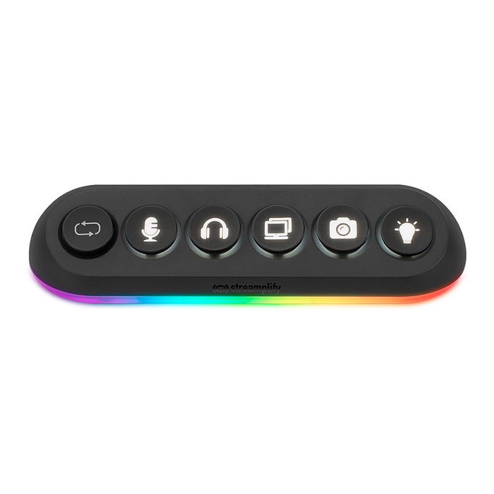 Streamplify HUB DECK 5 con 4x USB 3.0, 1x USB 2.0 y RGB - negro