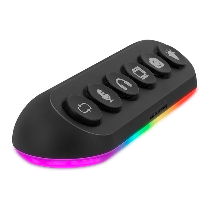 Streamplify HUB DECK 5 con 4x USB 3.0, 1x USB 2.0 y RGB - negro
