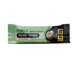 FORTICOLL Barrita de Proteína con Colágeno, Coco y Chocolate 50g